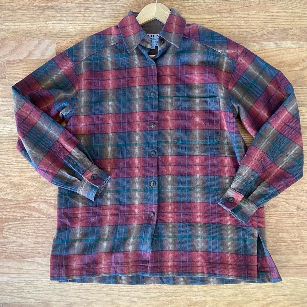 Vintage Eddie Bauer Womens Wool Blend Flannel. Size small